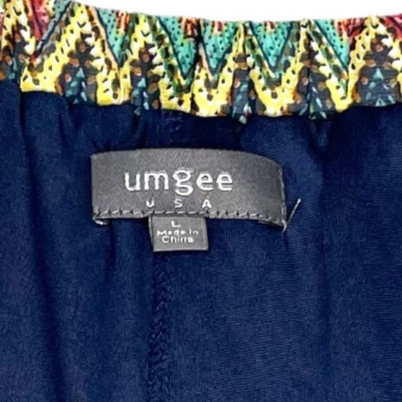 Umgee Boho Style Lined Palazzo Pants w/ Pockets L - Picture 8 of 10